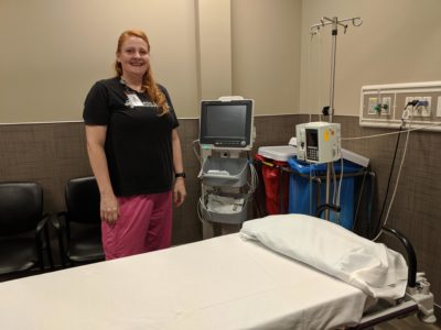 Fowler in Chemo Treatment Room