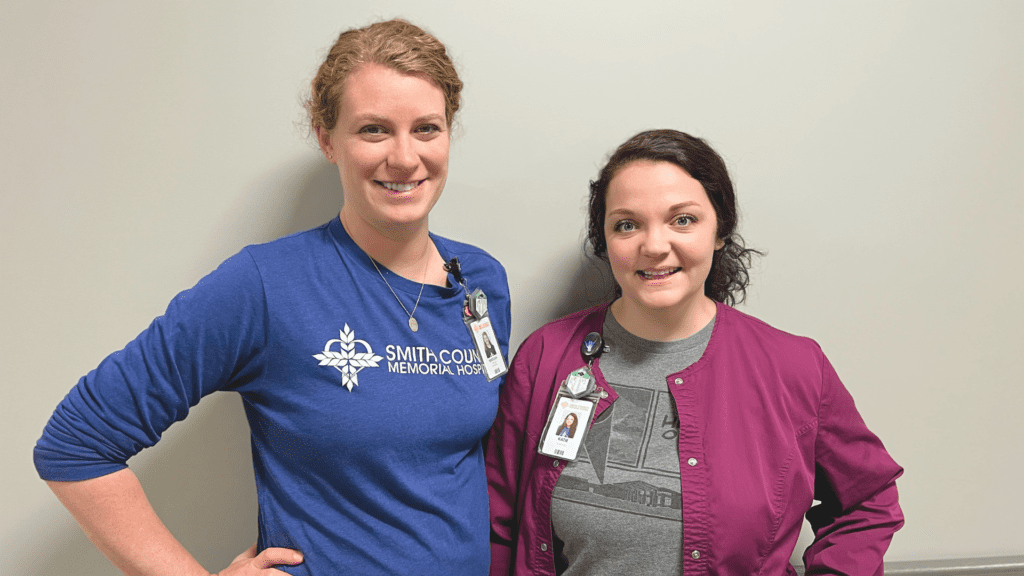 Radiology Technicians smile for a photo.