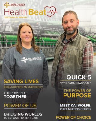 The cover of the annual impact report issue of HealthBeat magazine. 